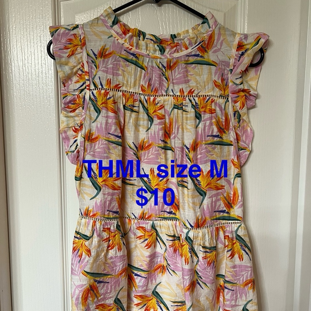 THML Multicolor Floral Ruffle Top